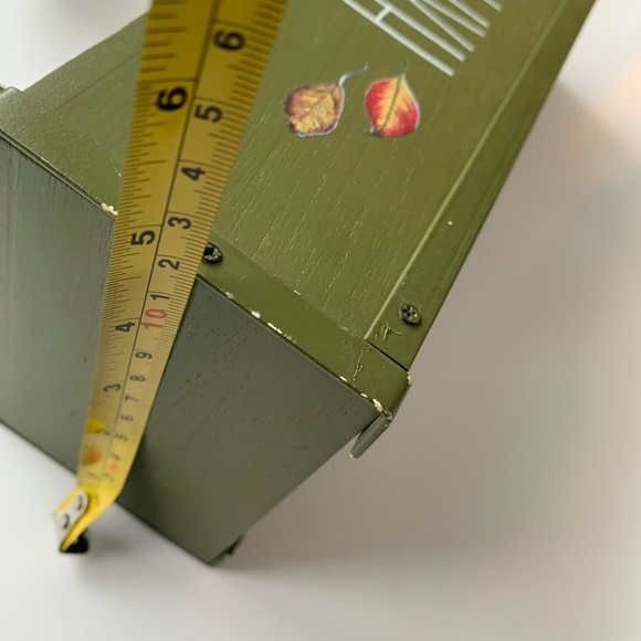 Rae Dunn Happy Fall Y’all green wooden block candlestick holder stand decor - Picture 5 of 10